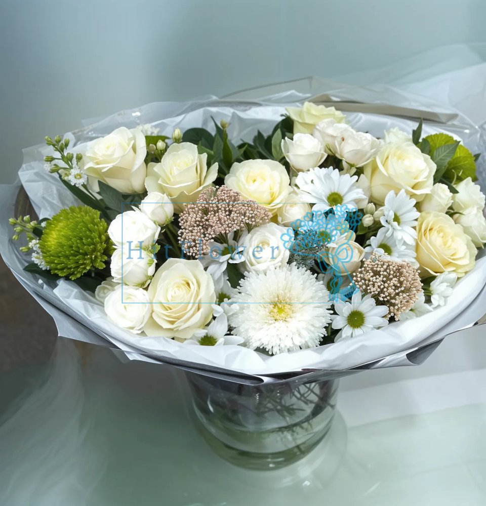 Букет цветов из: Розы и Хризантемы